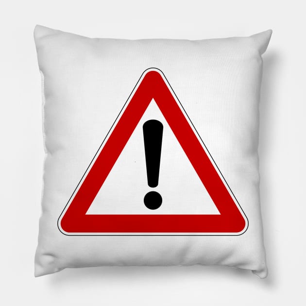 Warning Sign Pillow by SzlagRPG