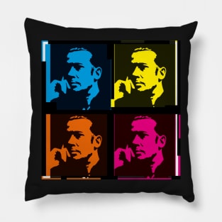 Edward Estlin (E E) Cummings - colourful, pop art style design Pillow