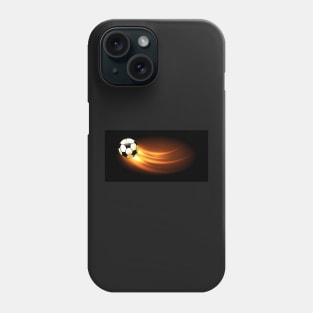 Soccer Ball with Fire Trail Phone Case