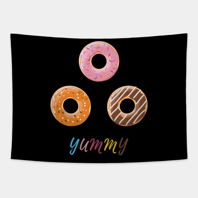 Yummy Donuts Tapestry by MaiKStore