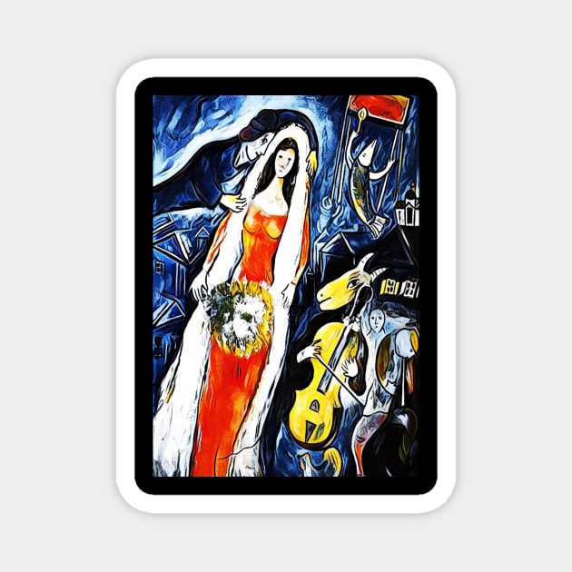 Marc Chagall La Mariee Magnet by rnstcarver