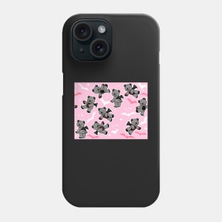 Goth Bears on Pink Phone Case