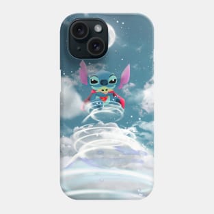 stitch flyng on the sky Phone Case