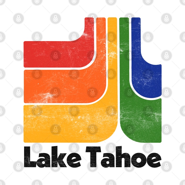 Lake Tahoe  // Original Minimalist Style Retro Graphic Design by DankFutura