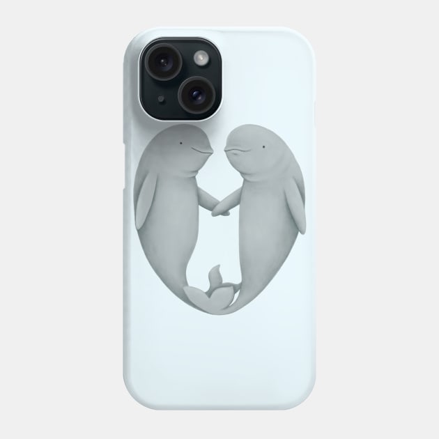 Beluga Love Phone Case by Sophie Corrigan