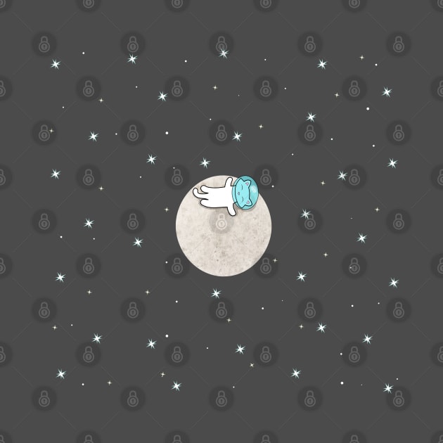 Cat On A Moon Pattern by Purrfect