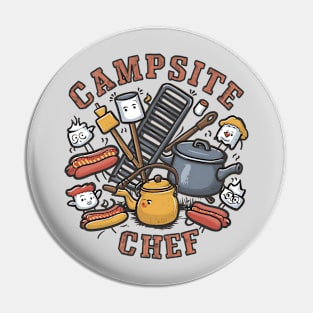 Campsite Chef Funny Camping and Hiking Pin