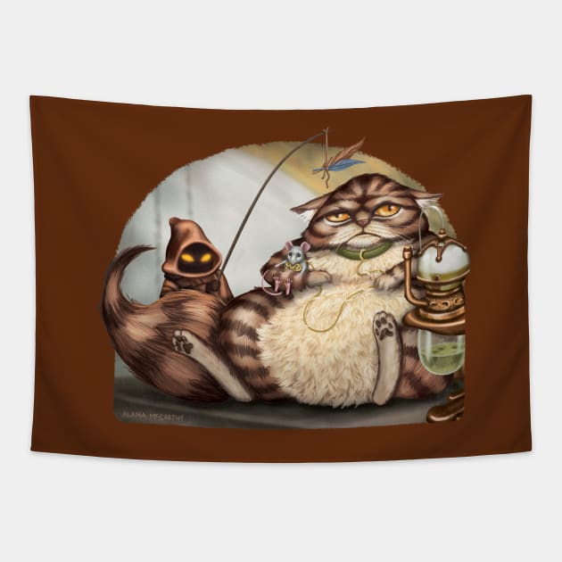 Jabba the Cat Tapestry by GeekyPet