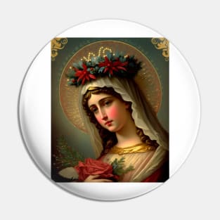 Vintage Catholic Christmas Saint Mary Pin