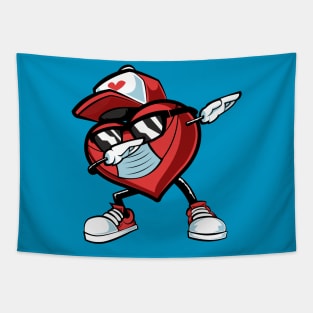 heart dab valentine Tapestry