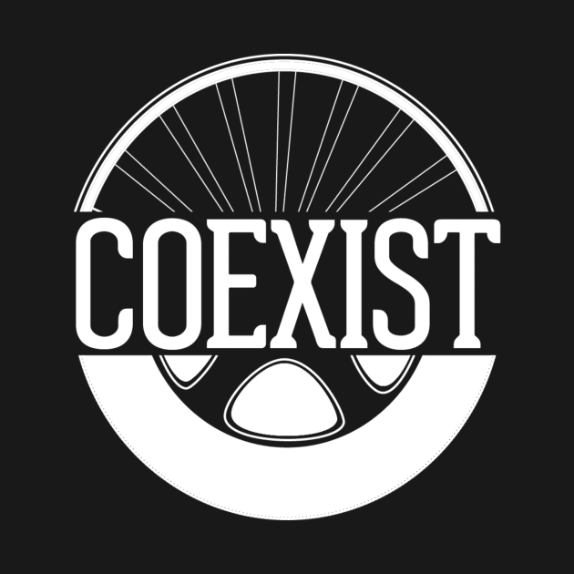 Coexist Wheel White Logo (Various Colors) by coexistcyclists