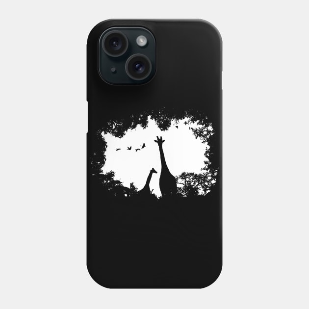 Giraffe Mother and Child Phone Case by wanungara