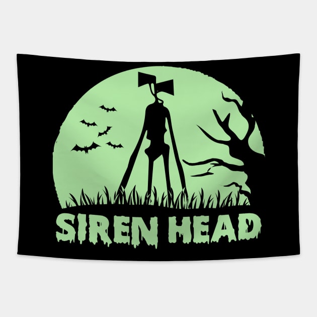 Green Siren Head Tapestry by Souls.Print