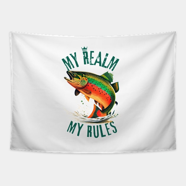 Fishing with norm, fish realm Tapestry by GraphGeek