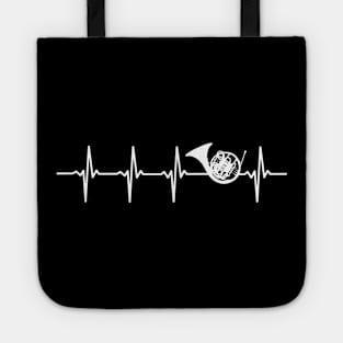 Horn Heartbeat Gift For Hornists Tote