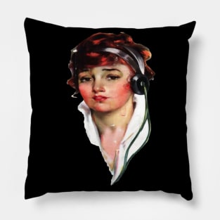 women and music-womens head.-womens magazine. Pillow