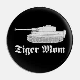 Tiger MOM and Tiger tank image side view Pin