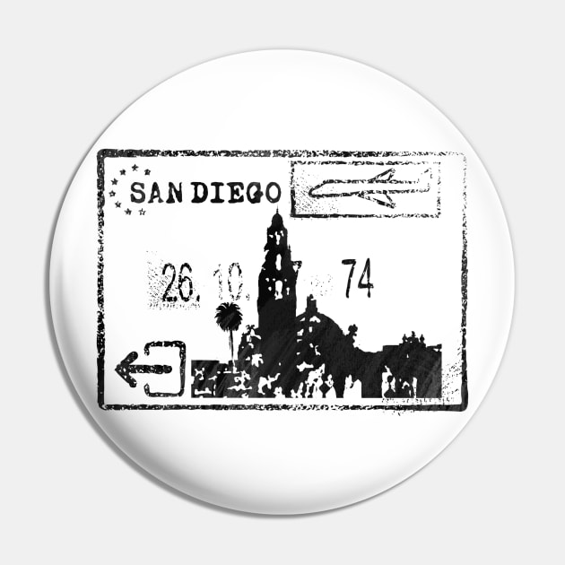 San Diego Pin by KnuckleTonic