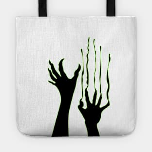 Zombie hands Silhouette. Halloween Party decoration Tote