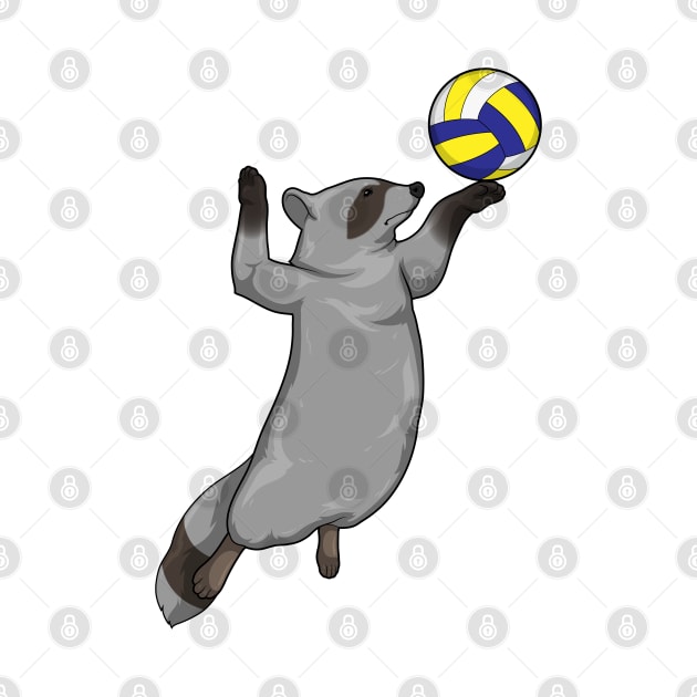 Racoon Volleyball by Markus Schnabel