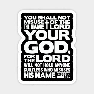 Exodus 20:7 Name Of The LORD Magnet