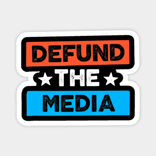 Defund the Media Protest Vintage Social Distance Magnet