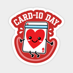 Ace of Hearts Card Cardio Day Magnet