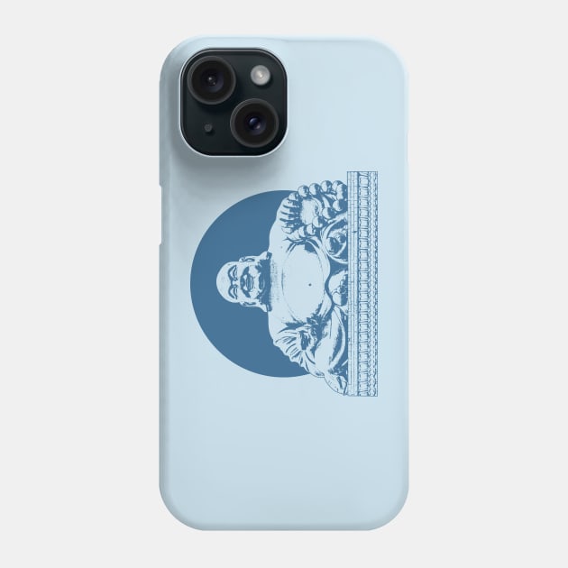 Buddhism Art Navy Color Phone Case by Botak Solid Art