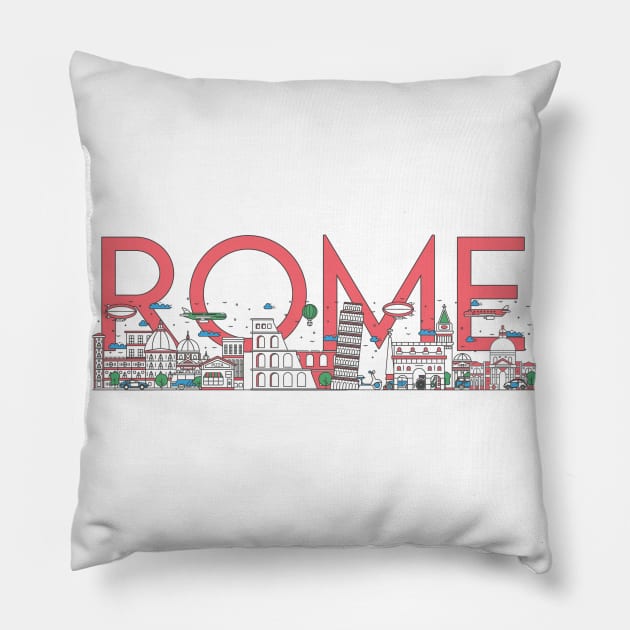 Rome travel Pillow by SerenityByAlex