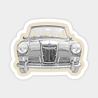 Riley Elf 1960s British classic car monochrome Magnet