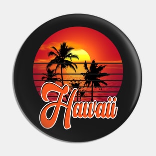 Hawaii Retro Vintage Sunset Beach 70s 80s Pin