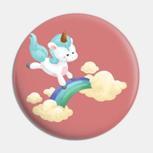 Unicorn Over The Rainbow Pin