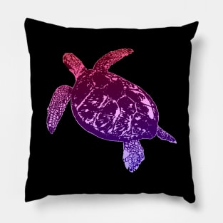 Purple Sea Turtle Pillow