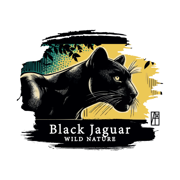 Black Jaguar - WILD NATURE - JAGUAR -12 by ArtProjectShop