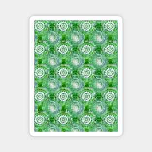 Mandala shibori green Magnet