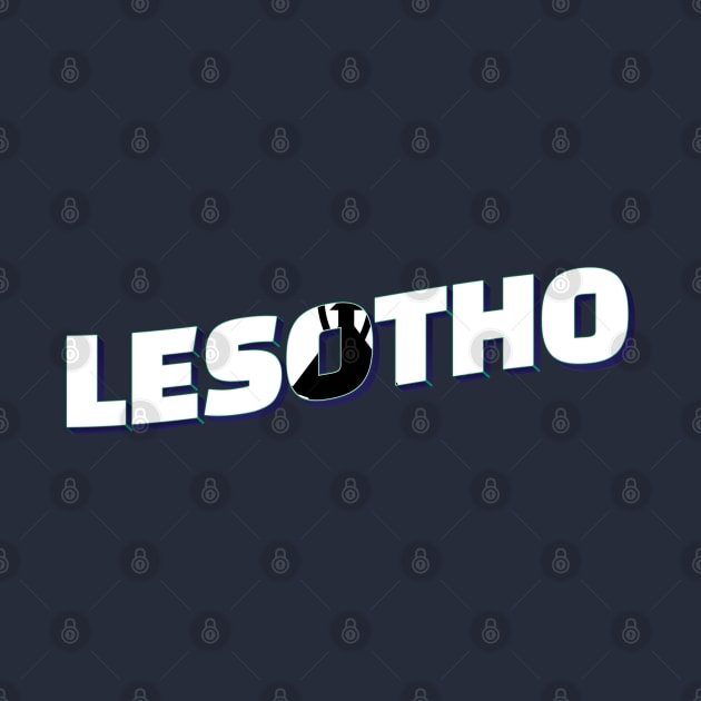 Lesotho Vintage style retro souvenir by DesignerPropo