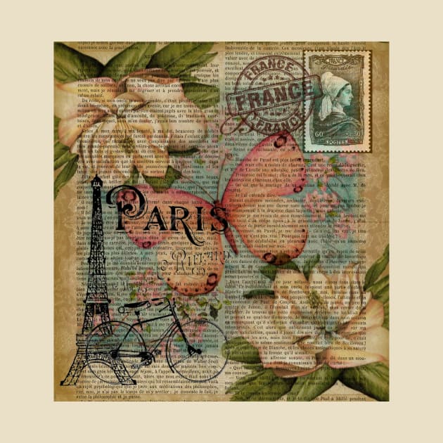 Paris post card print by ArtDreamStudio