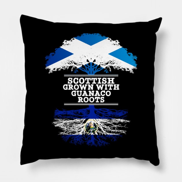 Scottish Grown With Guanaco Roots - Gift for Guanaco With Roots From El Salvador Pillow by Country Flags