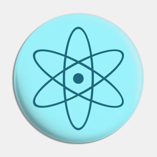 Atom - Teal Pattern Pin