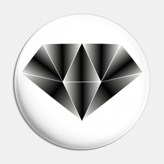 Metallic diamond, silver black Pin by SAMUEL FORMAS