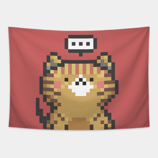 Pixel Cat 153 Tapestry by Infinite Mew Mew