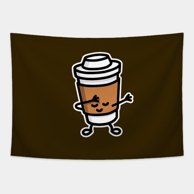 Dab / dabbing cardboard coffee cup deposital mug Tapestry by LaundryFactory