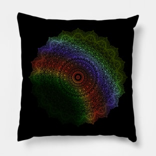 Yogi, prana mandala rainbow Pillow