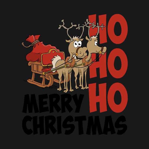 Hohoho Merry Christmas, Santa’s reindeers by Stefs-Red-Shop