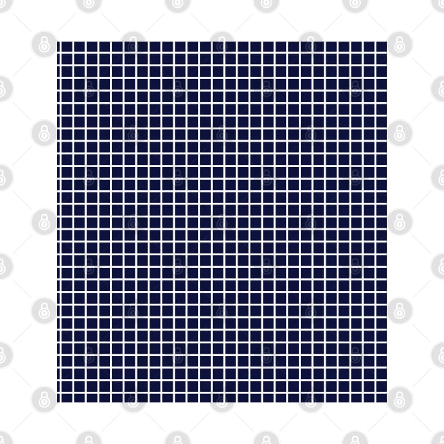 Navy Blue and White Grid Pattern by squeakyricardo