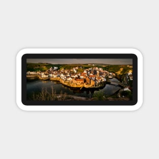 Staithes Village at Sunrise Magnet