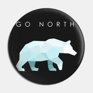 Go North - Polar bear (dark) Pin