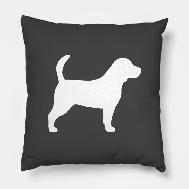 Beagle Silhouette Pillow by Coffee Squirrel