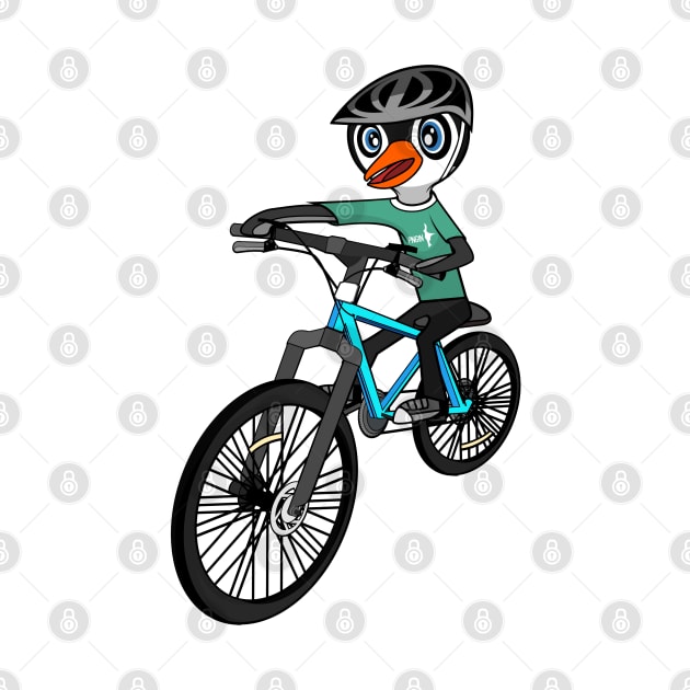 Penguin Riding A Bicycle by MOULE