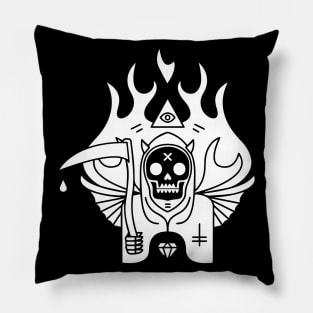 Classic St Dude White Logo Pillow